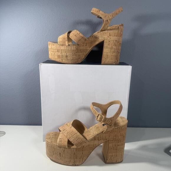 Nine West Shoes - [NEW]‎ Nine West Women's Cork Platform Heeled Sandals